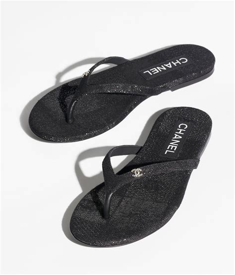 chanel velvet flip flops|Chanel flip flops for women.